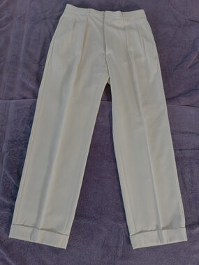 Polo Ralph Lauren Wool Pleated Cuff Trousers Dress Pants Size 34  Made in Italy